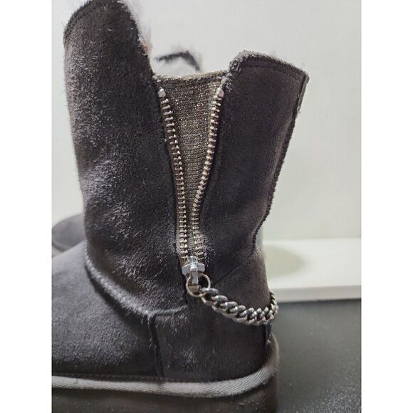 UGG Australia Classic Short Sparkle Zip Boots Size 5 - Picture 2 of 7